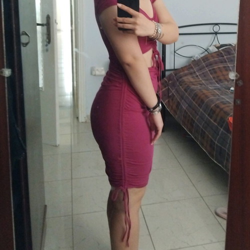 Adjustable length dress like new, pink and purple
