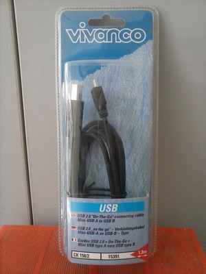Καλώδιο (καλώδιο) USB2 B αρσενικό σε μίνι Α 5ακίδων