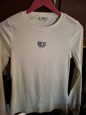 Guess blouse long sleeve beige like new, size L