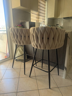 Bar stools set of 2 new, 57x50x100cm