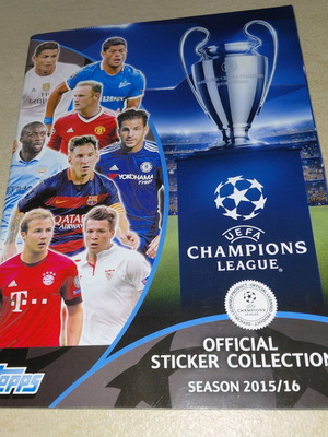 Topps Champions League sticker album used 2015-2016