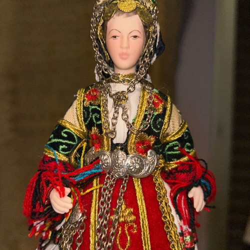 Traditional Thessalian doll with base