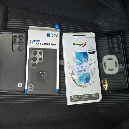 Samsung S23 Ultra cases used, pack of 4 with quadlock and waterproof