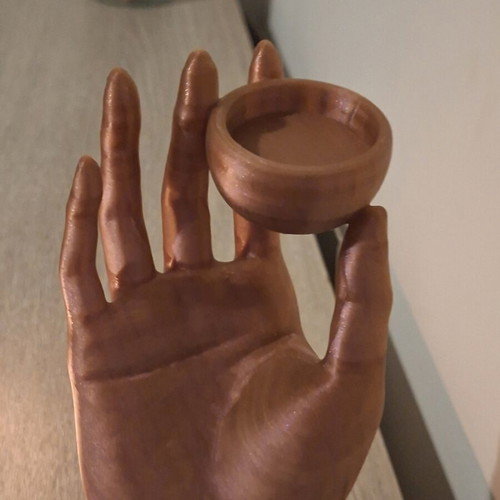 Hand-shaped 3D printed candle holder handmade, new, eco friendly