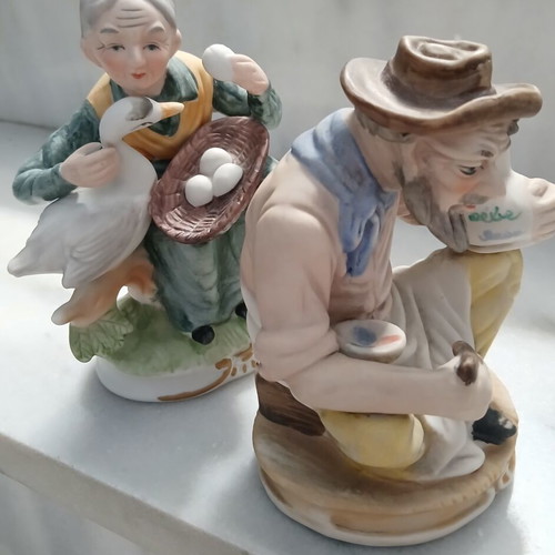 Vintage decorative figurines set of 2, 1960-1970
