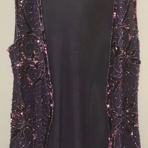 Cinema Elastic Embroidered Top With Sequins Like New One Size