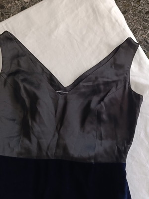 Maxi evening dress CHINÉ two-tone black and blue size 2 medium like new