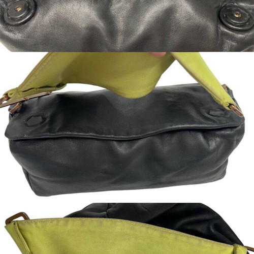 Prada кожена чанта Nappa двуцветна употребявана