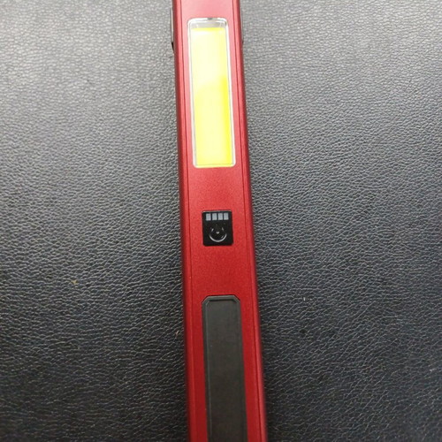 Flashlight new with battery indicator, magnet and hook