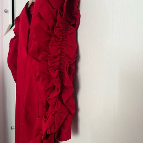 MANGO dress new, elastic fabric, red, size S
