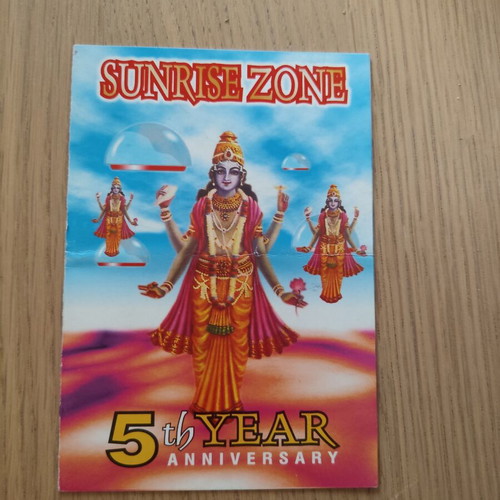 Vintage Rave Flyer Sunrise Zone 5th Year Anniversary at Club Άλσος