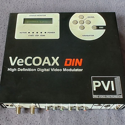 VeCOAX DIN HD digital video modulator used, made in USA