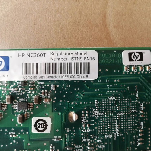 HP NC360T PCI Express Dual Port Gigabit Server Adapter used
