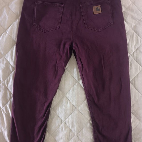 Carhartt WIP Slam Pant burgundy size 38x34 like new
