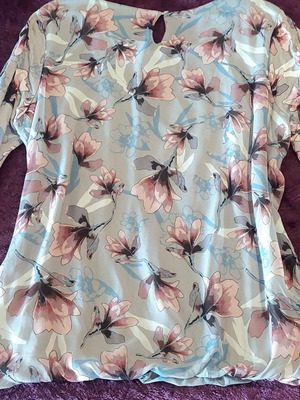 Street One blouse, size XXL, pink and silver