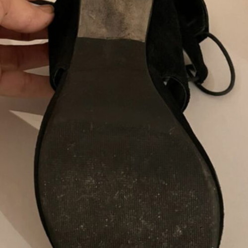Sante black sandals like new with laces, size 39