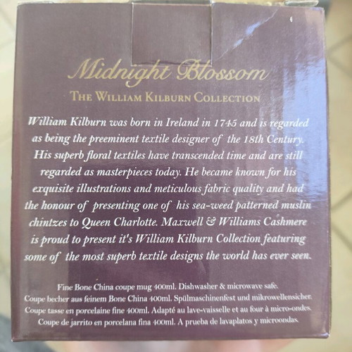 Porcelain mug William Kilburn collection new