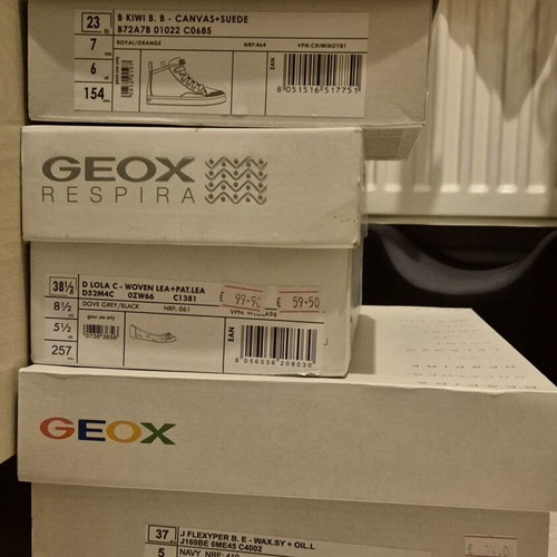Shoe Boxes like new from Under Armour, Geox, Asics