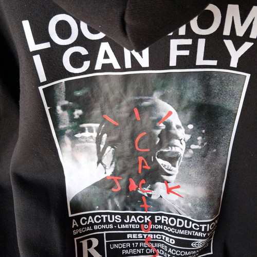 Travis Scott Teen Hoodie Size XL Black Like New