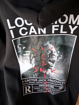 Travis Scott Teen Hoodie Size XL Black Like New