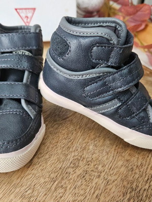 Guess kids' high sneakers, dark grey, size 22