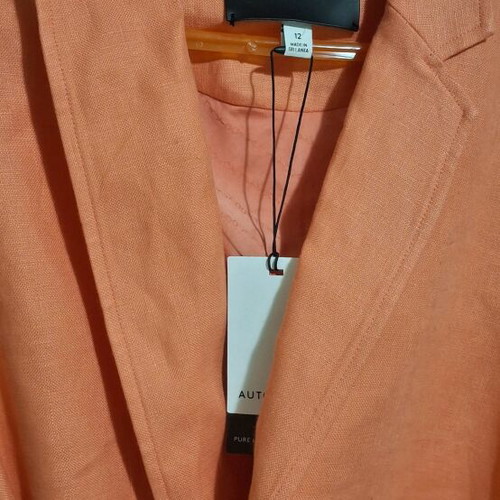 Linen jacket M&S new, orange, size L