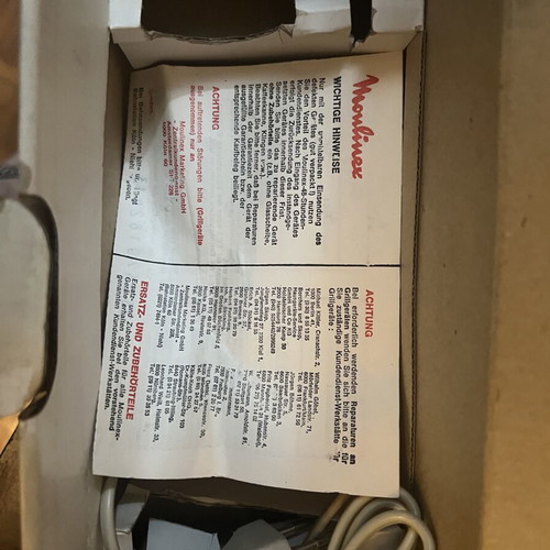 Moulinex Elektromesser de Luxe electric knife model 513, vintage