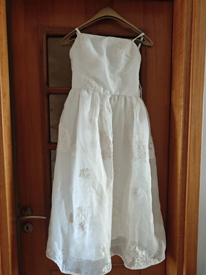 Moutaki dress new, size small, white beige