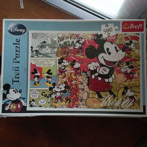 Trefl puzzle 500 pieces used Mikey Mouse retro