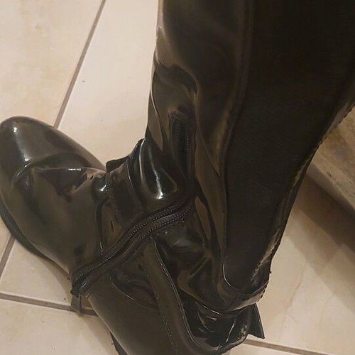 Patent leather low boots size 38