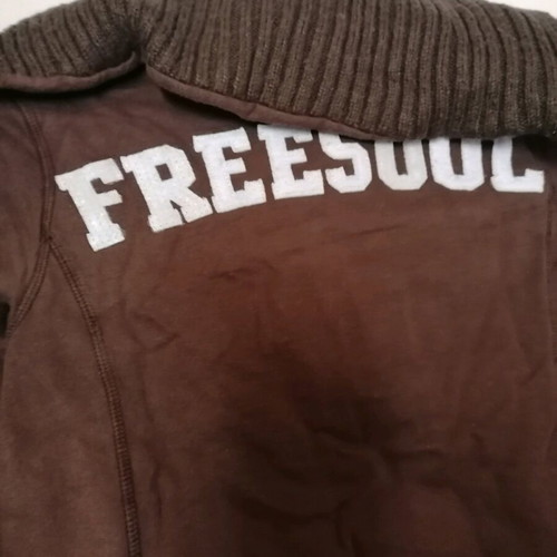 Freesoul sweatshirt jacket used, brown, size XS