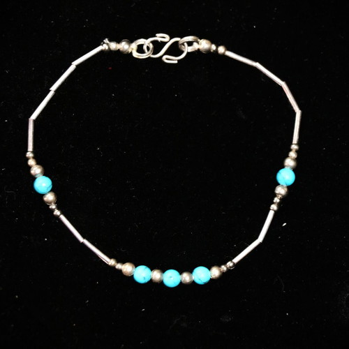 Bracelet chain with turquoise stones and 925 sterling silver SBTS153 new