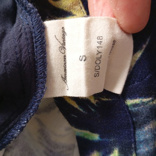 American Vintage women's pants size S, viscose, blue multicolor