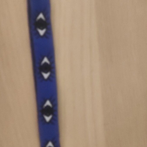 Irene Hussein Keychain Strap with Eyes like new, black and blue