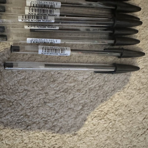 BIC Cristal Medium Black Pens pack of 40 new
