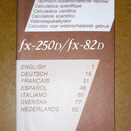 Scientific calculator Casio fx-250D / fx-82D like new with manual