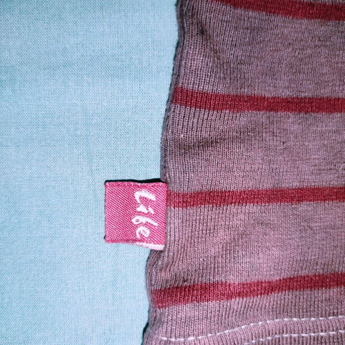 Reworked striped tank top with star embroidery dusty rose