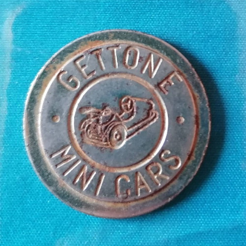 Gettone Mini Cars metal token used, Italy 1970s-1980s