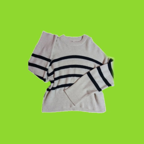 Pull & Bear knitted sweater like new, size medium, black and white