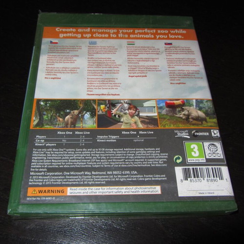 Zoo Tycoon Xbox One καινούργιο σφραγισμένο