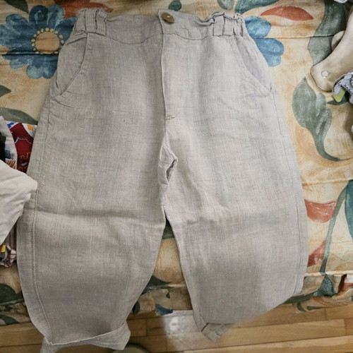 Beige baby pants like new, pack of two