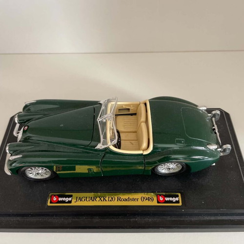 Jaguar XK120 Roadster 1948 die-cast model used, 1:24 scale