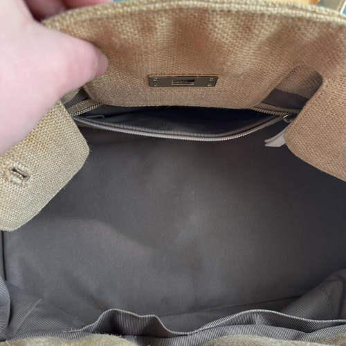 Le Sable hand bag used, raffia, beige