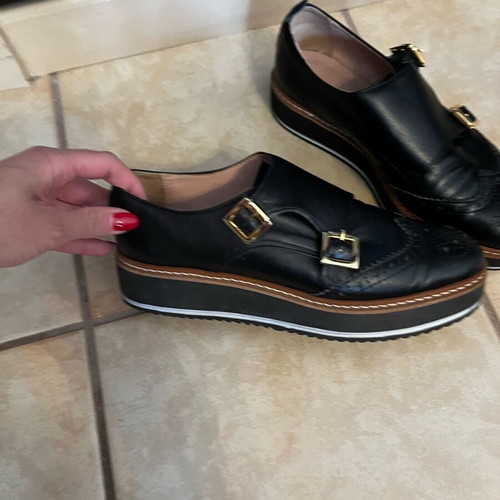 Classico black leather Oxford women's shoes size 38