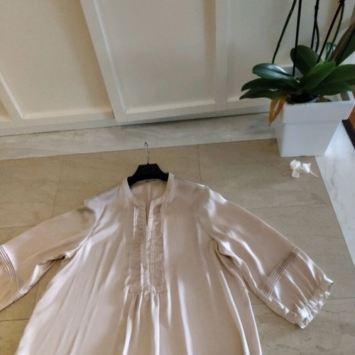 Satin dress new pale pink m-l