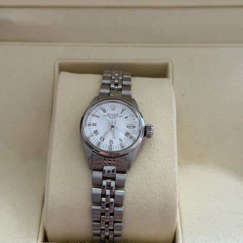 Rolex DateJust 6516 26mm used women's watch white dial