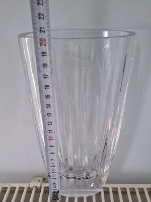 Rogaska crystal vase solid like new 20.5x7.5 cm