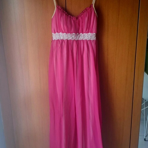 Fuchsia Maxi Dress Shine 2gether like new with lace detail