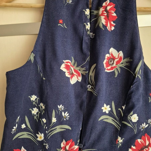 Stradivarius navy floral playsuit used