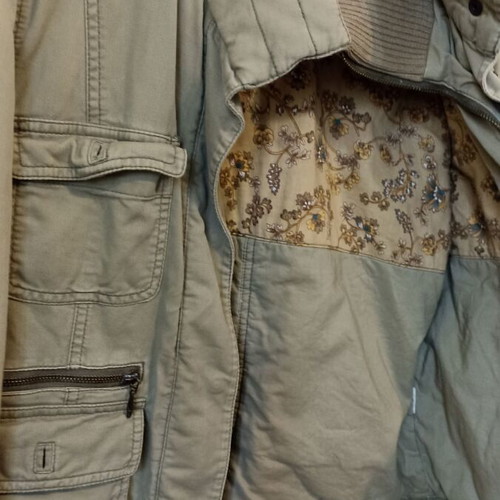 Bershka women's army style jacket used, small size, khaki